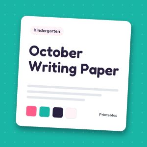 K2 october writing paper cover
