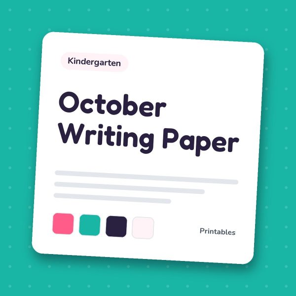 K2 october writing paper cover